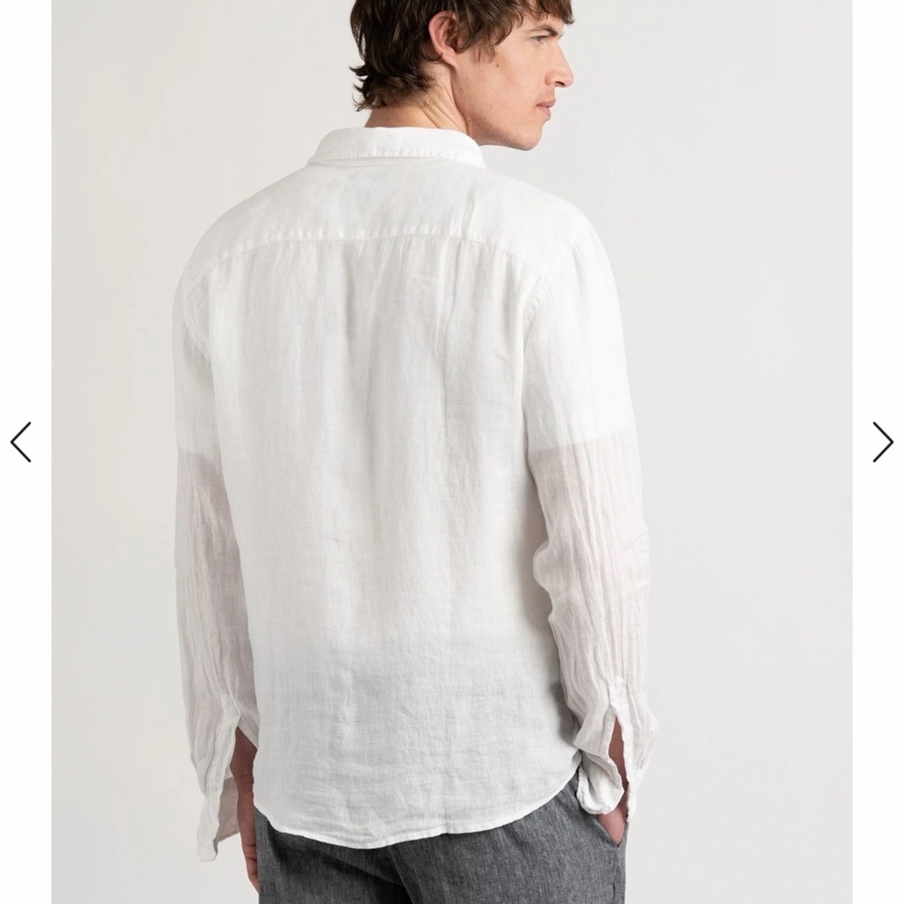 Light Pink Linen Casual Button-Down Shirt - Relaxed Fit - Picture 5 of 6